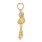 and Rhodium 3-D Angel Playing Violin Charm - WBC