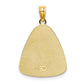and Rhodium Angel Praying with Halo On Triangle Disc Pendant - WBC