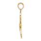 and Rhodium Filigree Flying Angel Charm - WBC