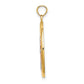Two-tone with Rhodium Anchor In Circle Charm - WBC