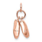 Polished 3-D Moveable Ballet Slippers Charm - WBC