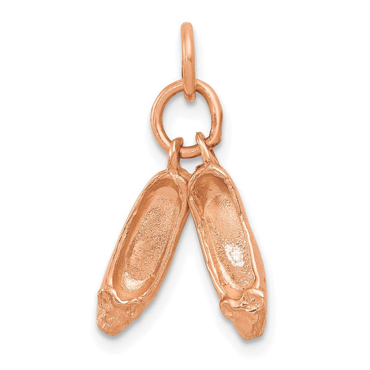 Polished 3-D Moveable Ballet Slippers Charm - WBC