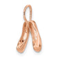 Solid Polished 3-D Ballet Slippers Charm - WBC