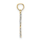 and Rhodium Polished and Textured Cut-Out HOPE Angel Charm - WBC