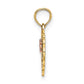 Two-Tone SWEET 16 Heart with Flower Charm - WBC