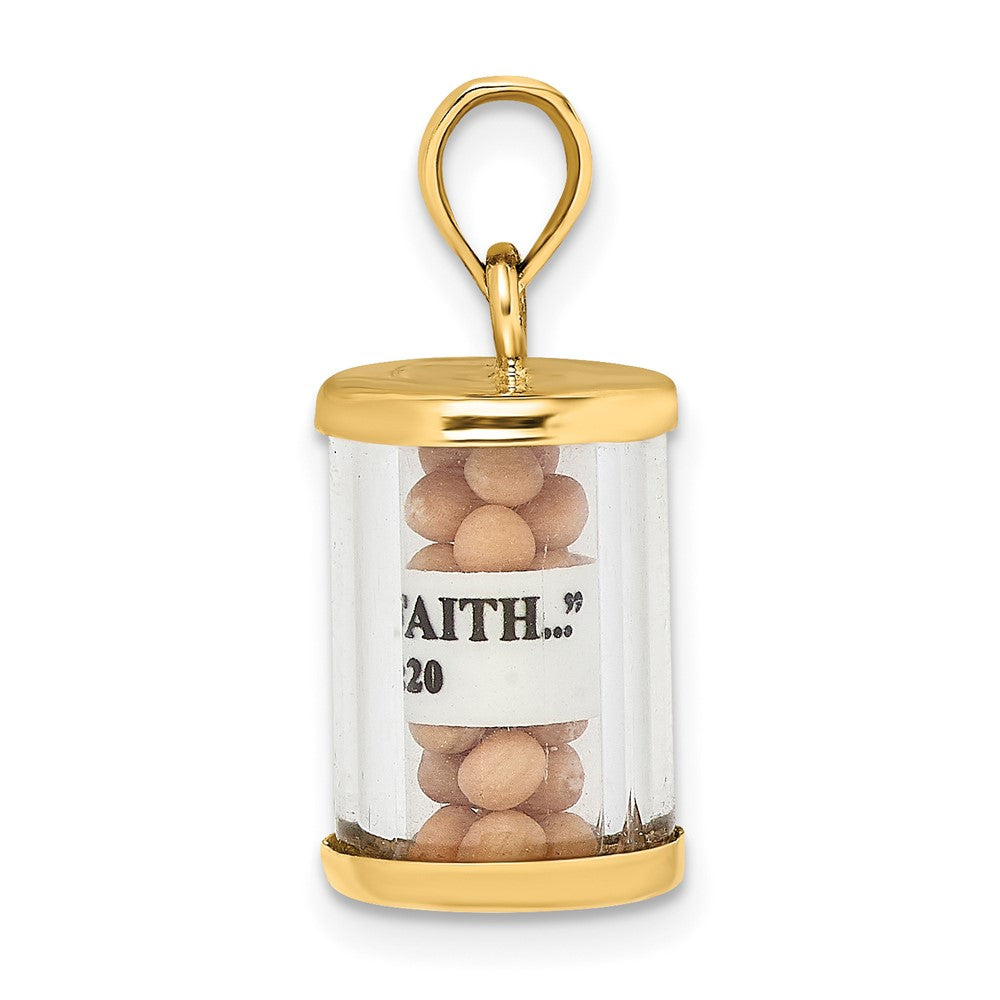 3-D Mustard Seeds with Matthew 17:20 Scroll Inside Pendant - WBC