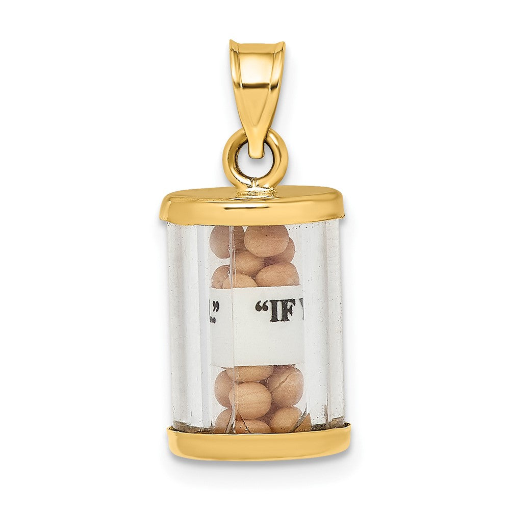 3-D Mustard Seeds with Matthew 17:20 Scroll Inside Pendant - WBC