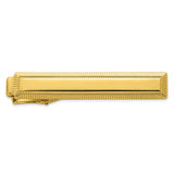Kelly Waters Gold-plated Lined Edge Engraveable Tie Bar