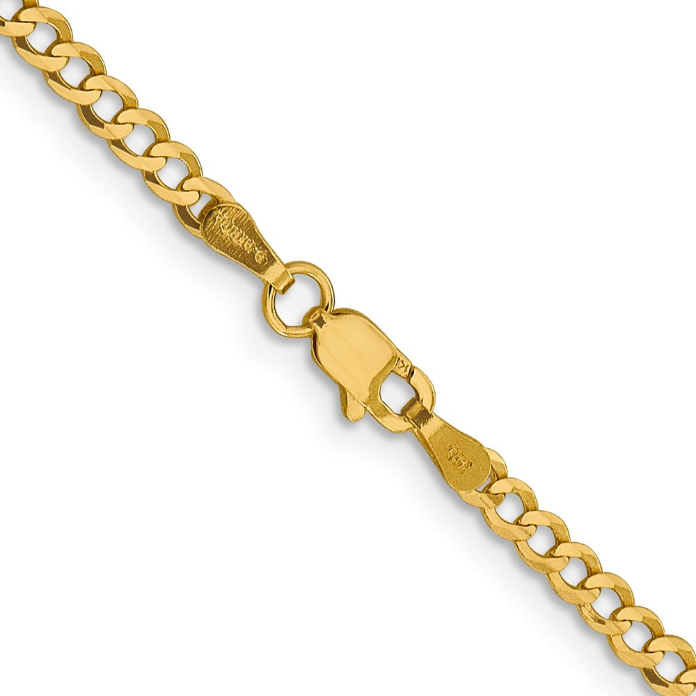 Lightweight Flat Cuban with Lobster Clasp Chain - WBC