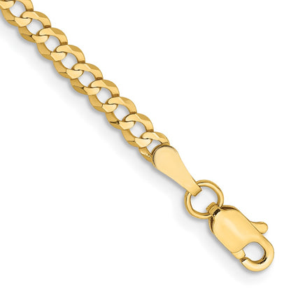 Lightweight Flat Cuban with Lobster Clasp Bracelet - WBC