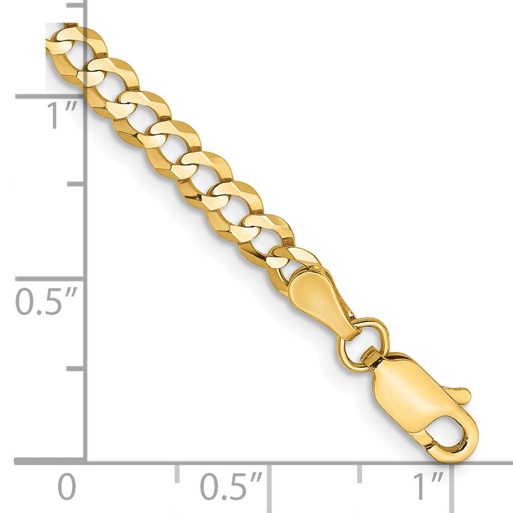 Lightweight Flat Cuban with Lobster Clasp Bracelet - WBC