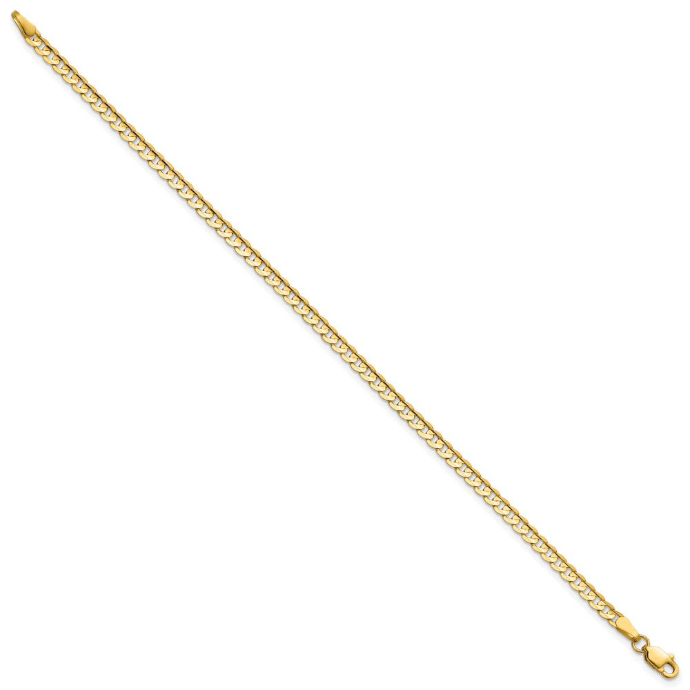 Open Concave Curb with Lobster Clasp Bracelet - WBC