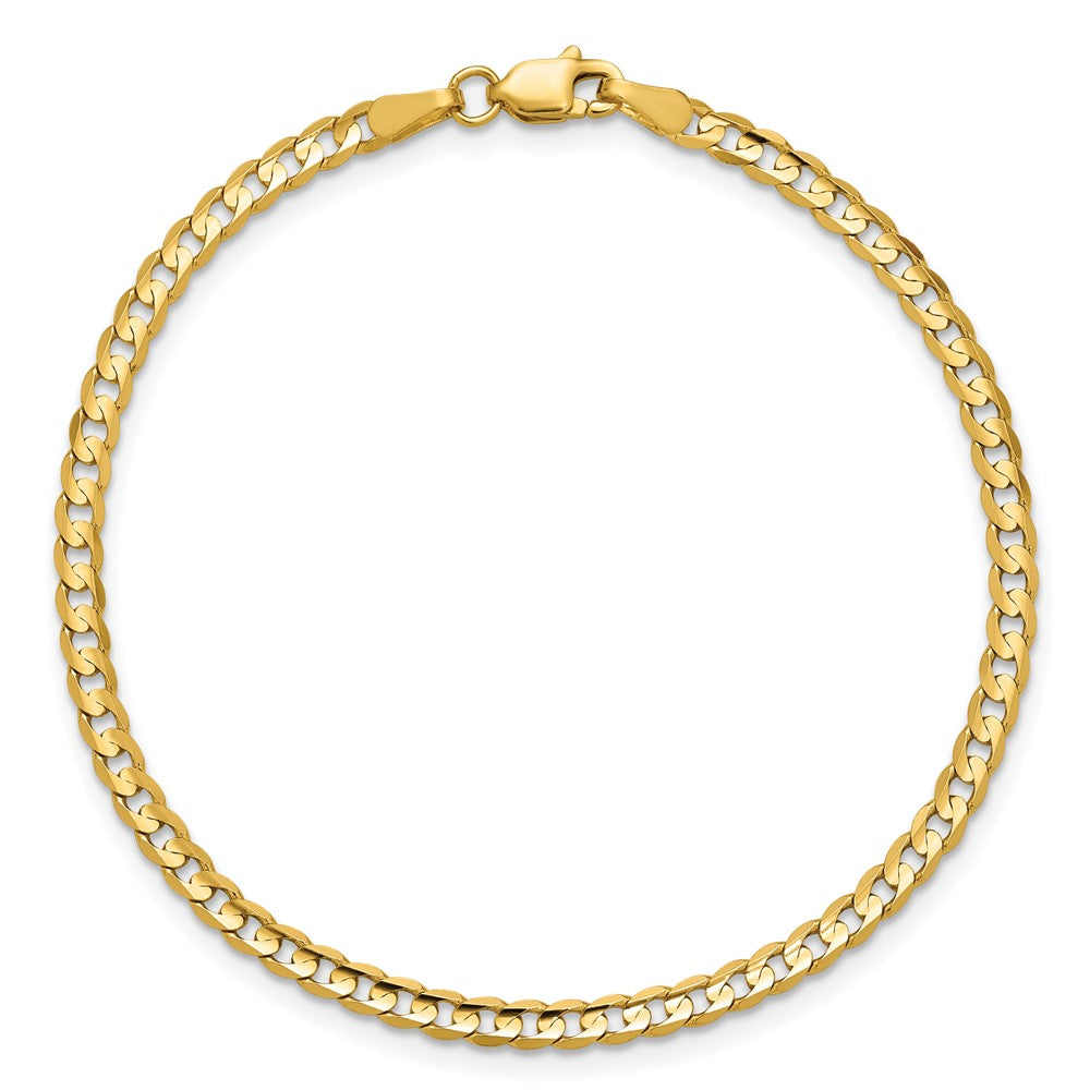 Open Concave Curb with Lobster Clasp Bracelet - WBC