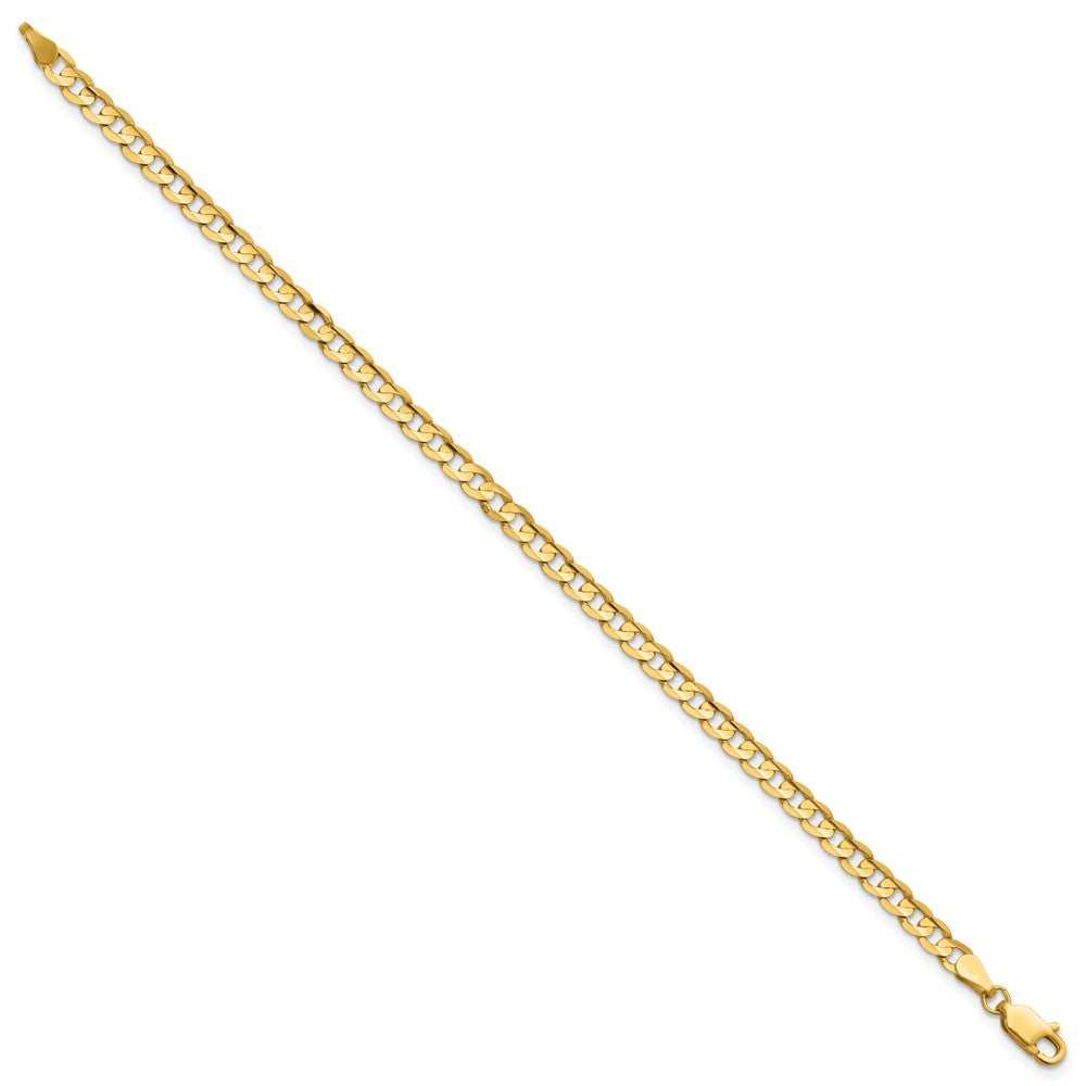 Open Concave Curb with Lobster Clasp Bracelet - WBC