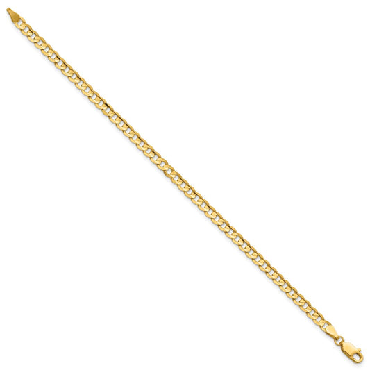 Open Concave Curb with Lobster Clasp Bracelet - WBC