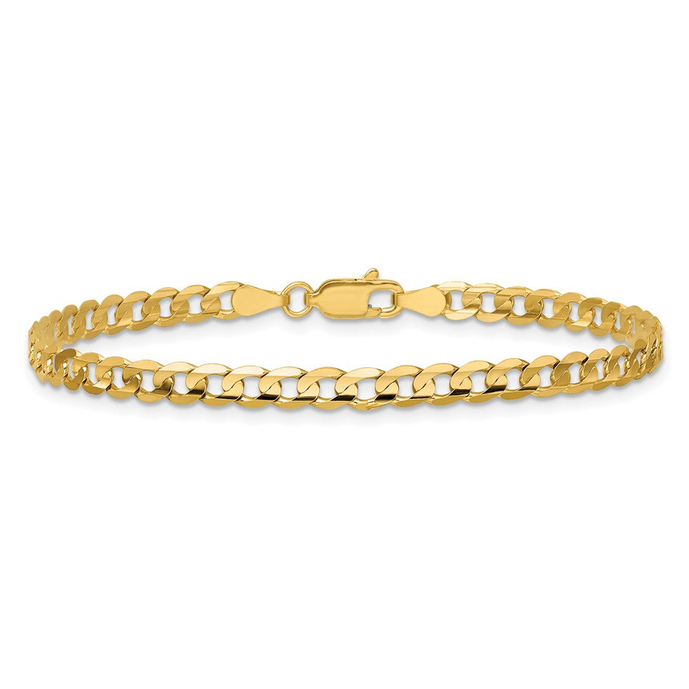 Open Concave Curb with Lobster Clasp Bracelet - WBC