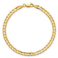 Open Concave Curb with Lobster Clasp Bracelet - WBC