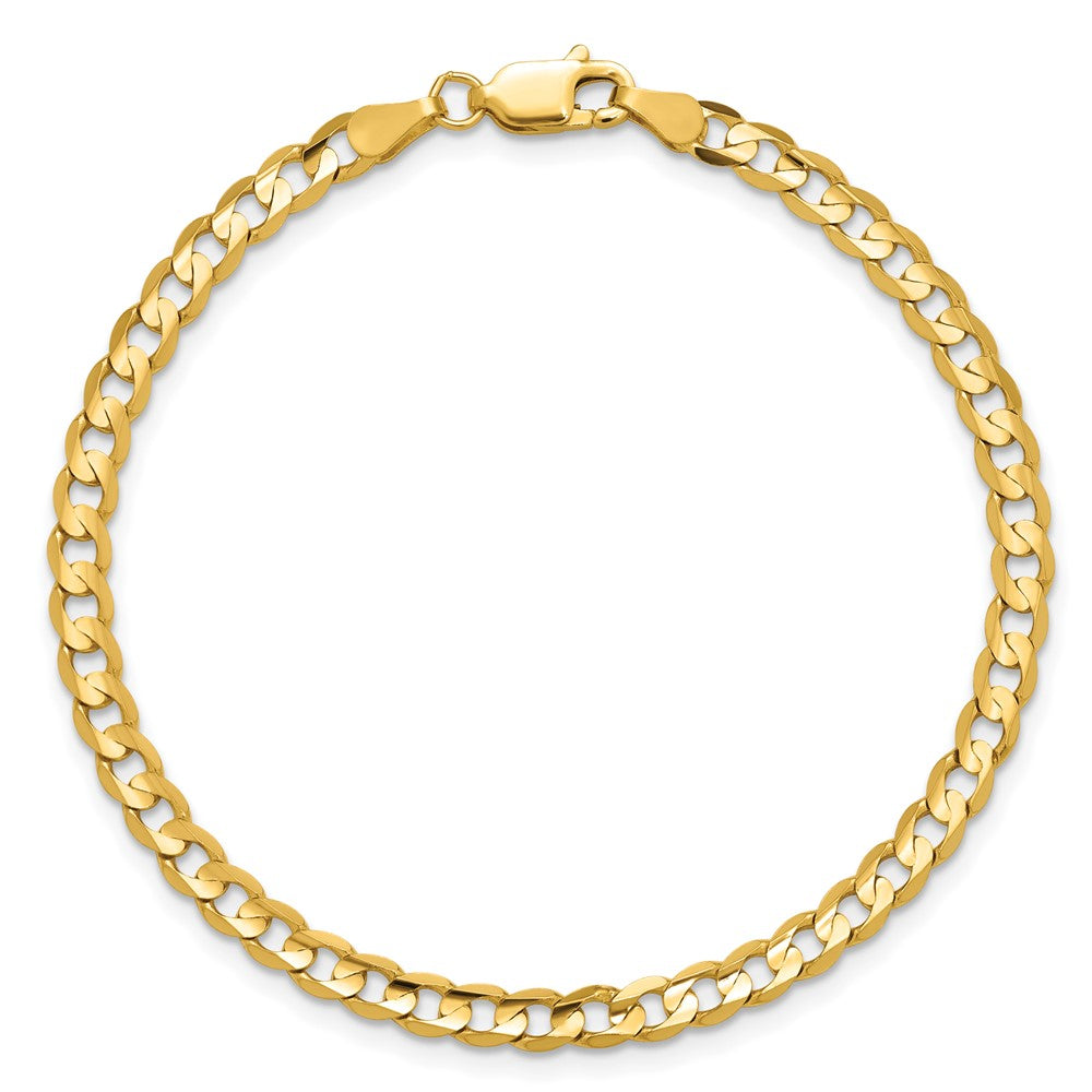 Open Concave Curb with Lobster Clasp Bracelet - WBC