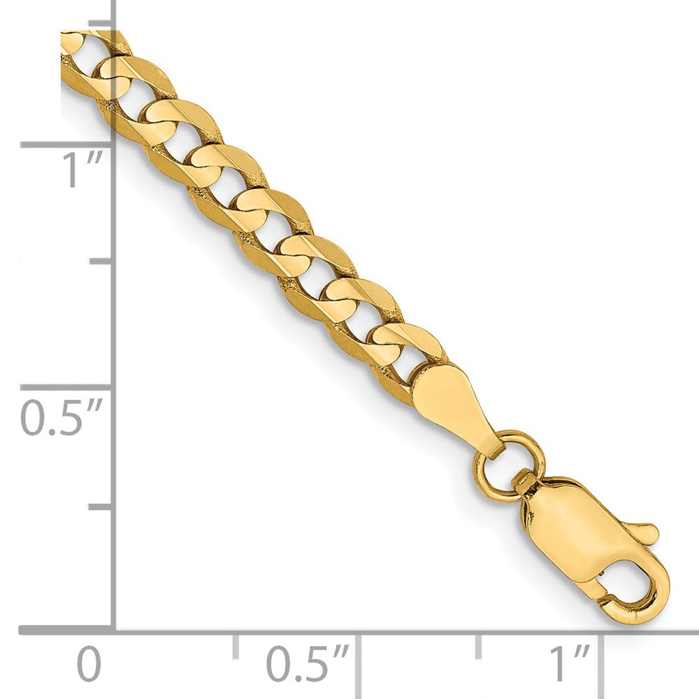 Open Concave Curb with Lobster Clasp Bracelet - WBC