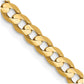 Open Concave Curb with Lobster Clasp Chain - WBC