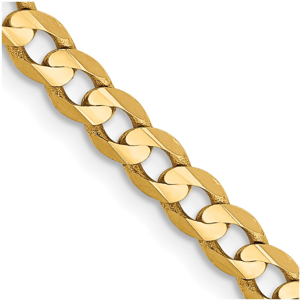 Open Concave Curb with Lobster Clasp Chain - WBC