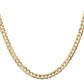 Open Concave Curb with Lobster Clasp Chain - WBC