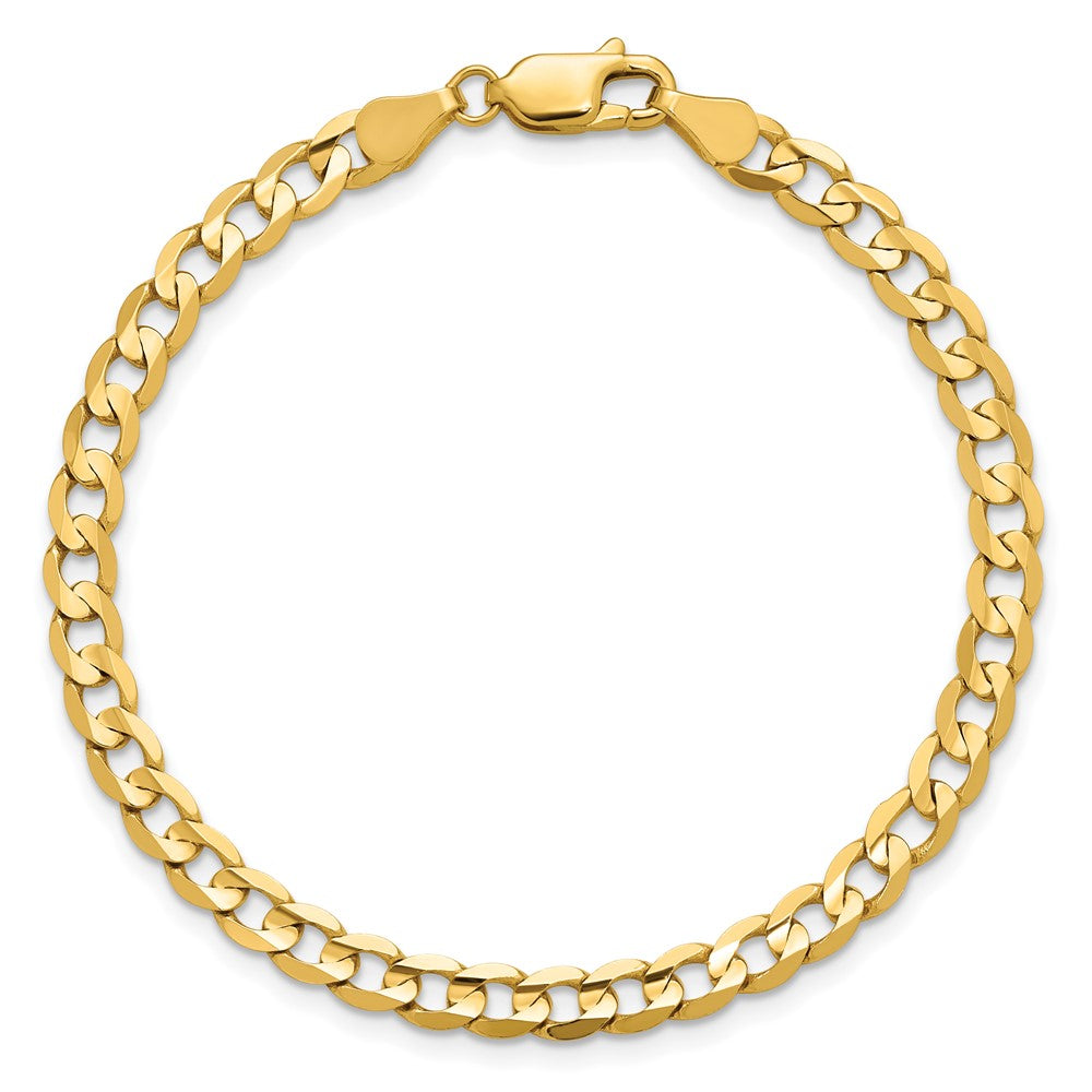Open Concave Curb with Lobster Clasp Bracelet - WBC