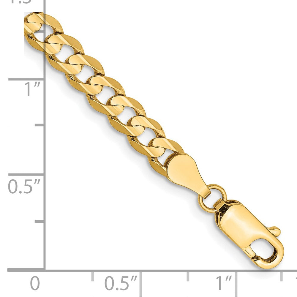 Open Concave Curb with Lobster Clasp Bracelet - WBC