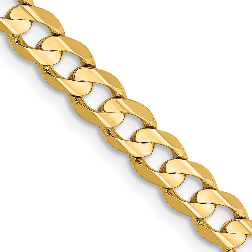 Open Concave Curb with Lobster Clasp Chain - WBC