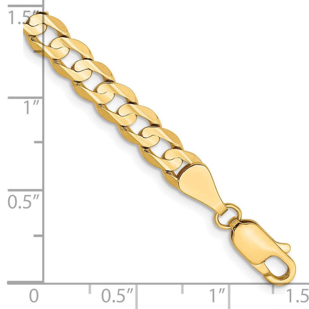 Open Concave Curb with Lobster Clasp Bracelet - WBC