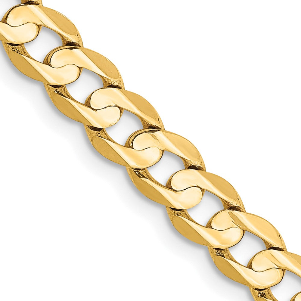 Open Concave Curb with Lobster Clasp Chain - WBC