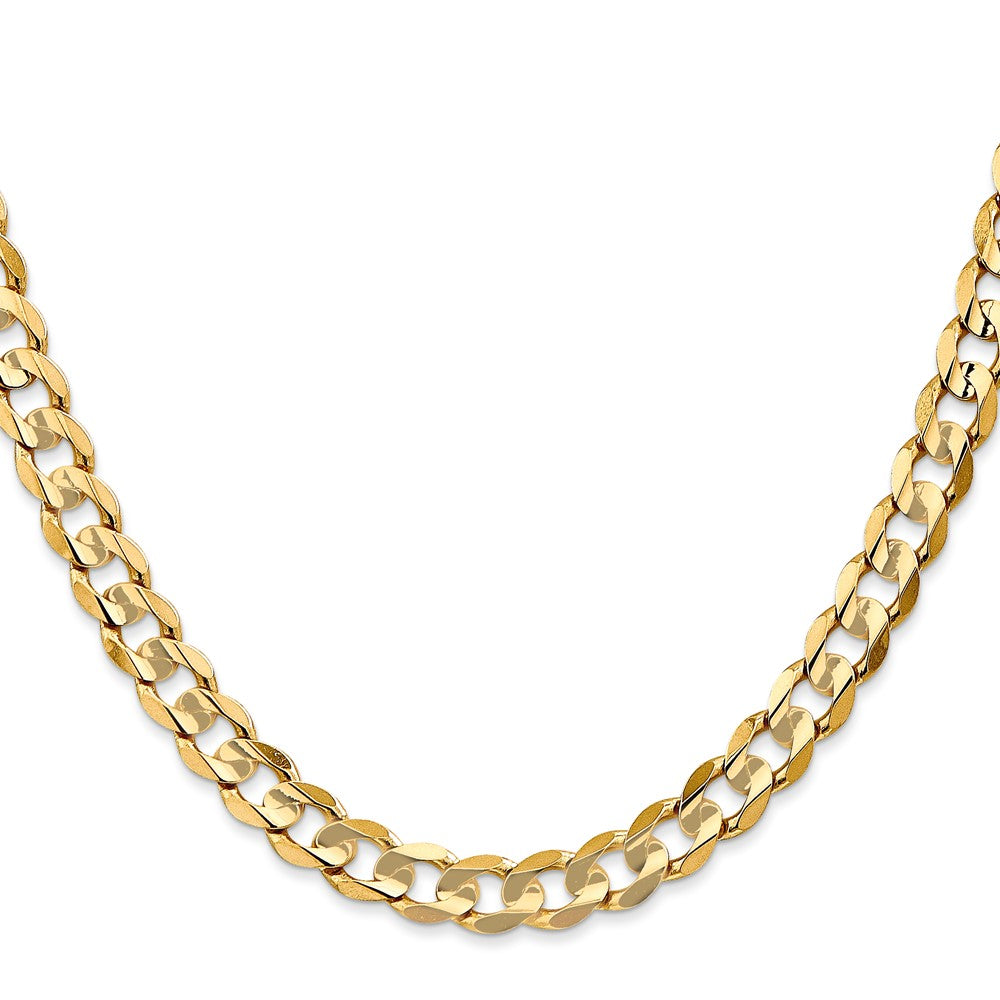 Open Concave Curb with Lobster Clasp Chain - WBC