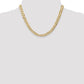Open Concave Curb with Lobster Clasp Chain - WBC