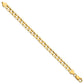 Open Concave Curb with Lobster Clasp Bracelet - WBC