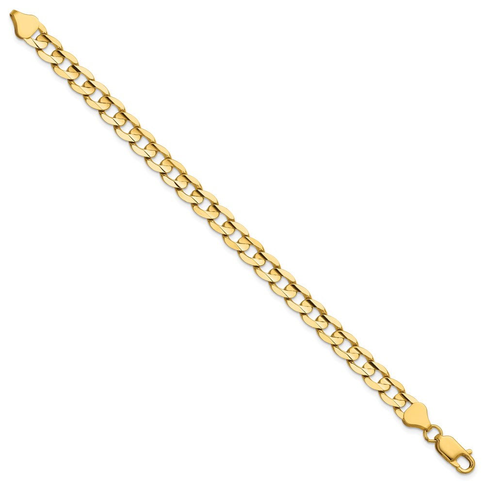 Open Concave Curb with Lobster Clasp Chain - WBC
