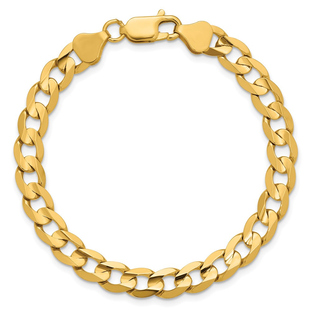 Open Concave Curb with Lobster Clasp Chain - WBC