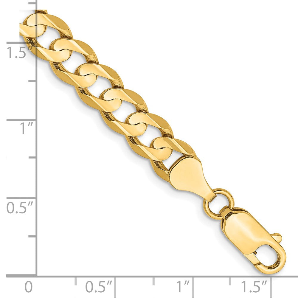 Open Concave Curb with Lobster Clasp Bracelet - WBC