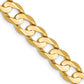 Open Concave Curb with Lobster Clasp Chain - WBC
