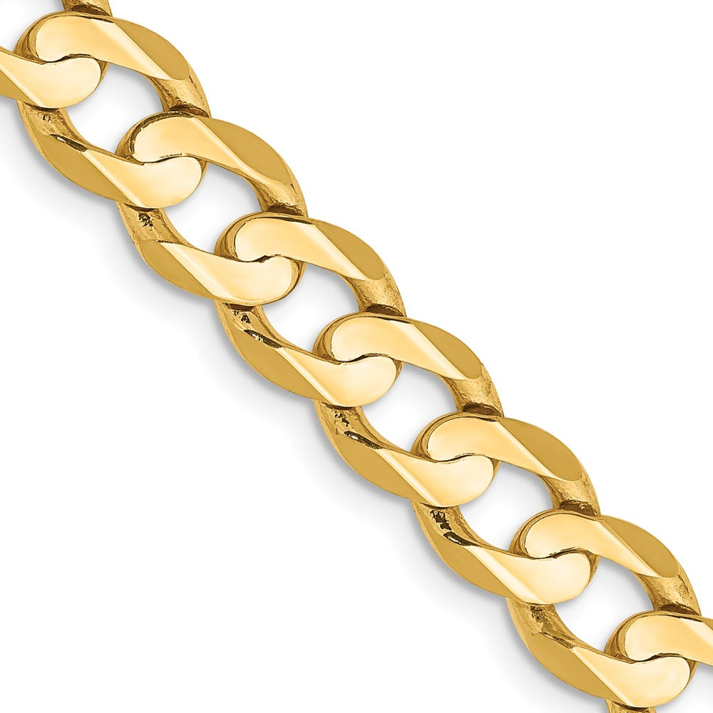Open Concave Curb with Lobster Clasp Chain - WBC