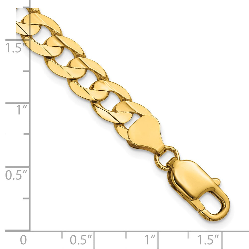 Open Concave Curb with Lobster Clasp Chain - WBC