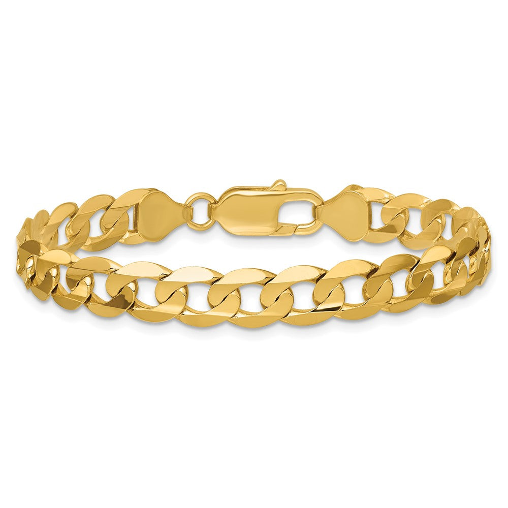 Open Concave Curb with Lobster Clasp Chain - WBC