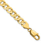 Open Concave Curb with Lobster Clasp Bracelet - WBC