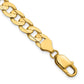 Open Concave Curb with Lobster Clasp Chain - WBC