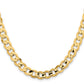 Open Concave Curb with Lobster Clasp Chain - WBC