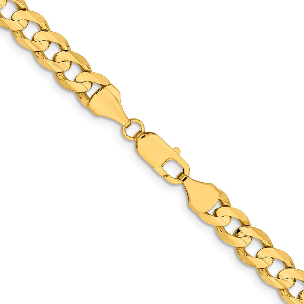 Open Concave Curb with Lobster Clasp Chain - WBC