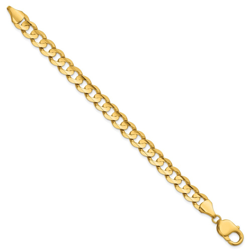 Open Concave Curb with Lobster Clasp Chain - WBC
