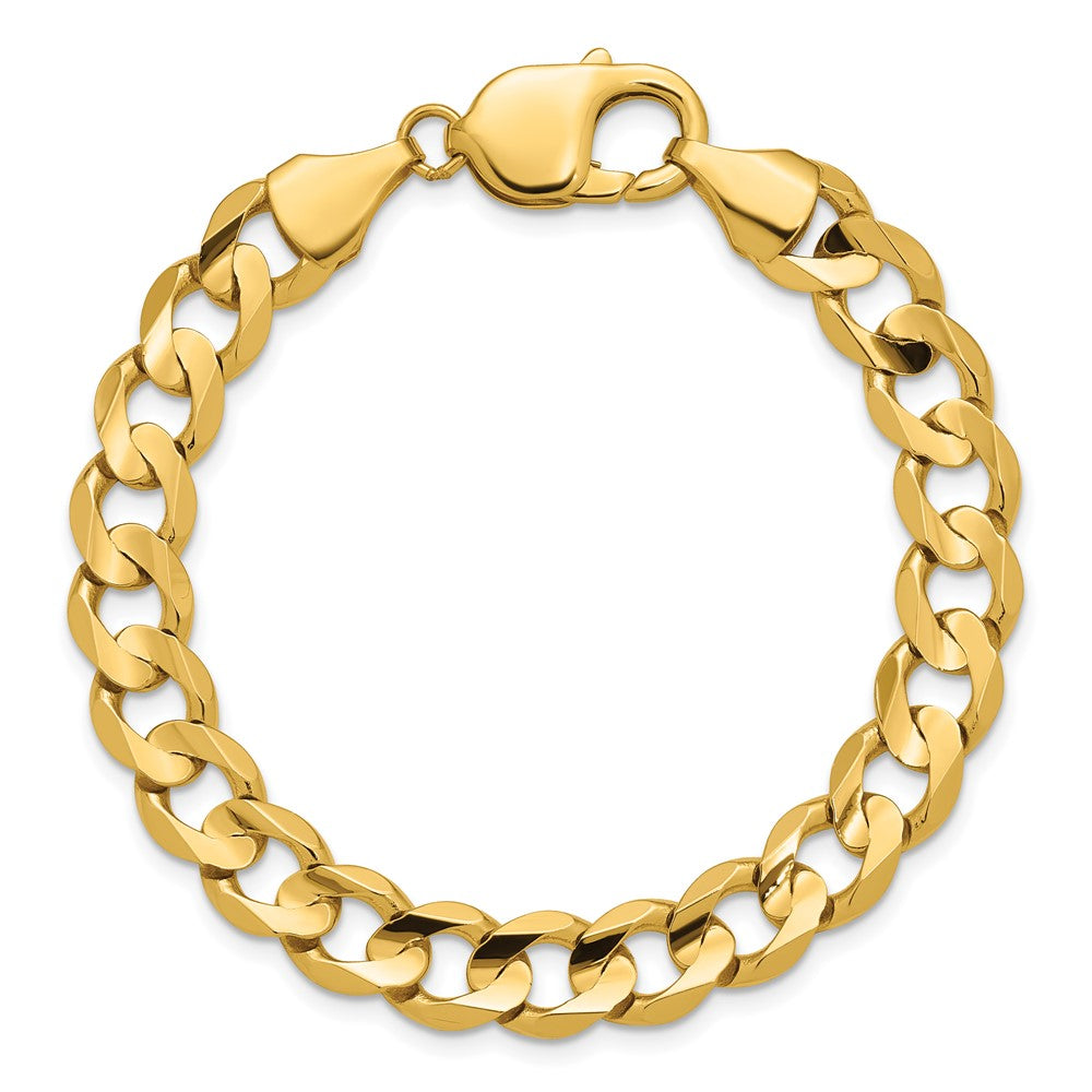 Open Concave Curb with Lobster Clasp Chain - WBC
