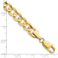 Open Concave Curb with Lobster Clasp Chain - WBC