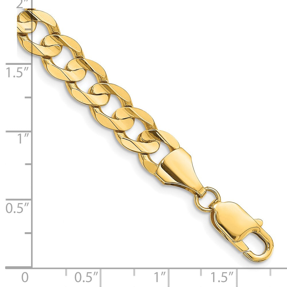 Open Concave Curb with Lobster Clasp Chain - WBC