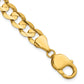 Open Concave Curb with Lobster Clasp Chain - WBC
